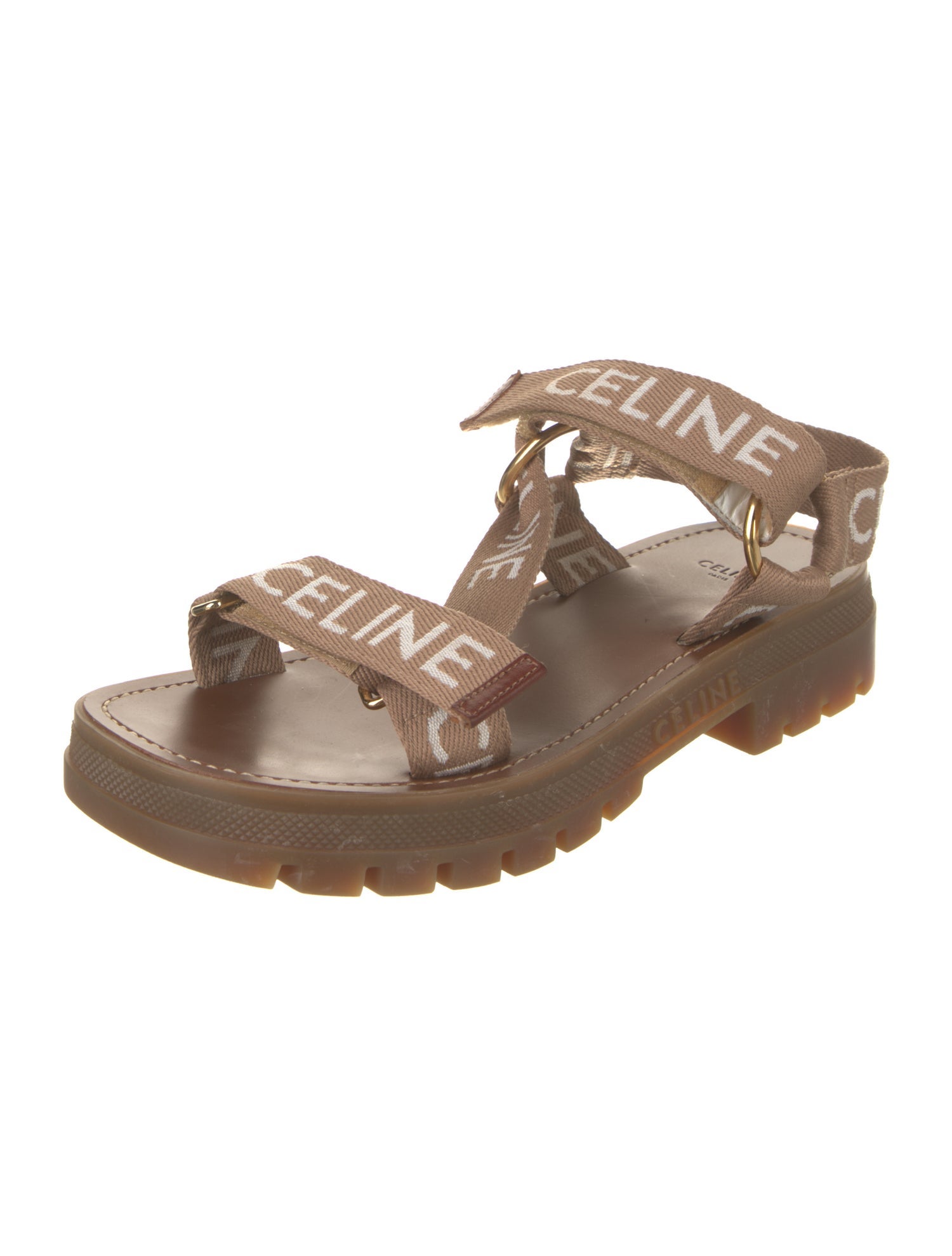 Celine Printed Slingback Sandals