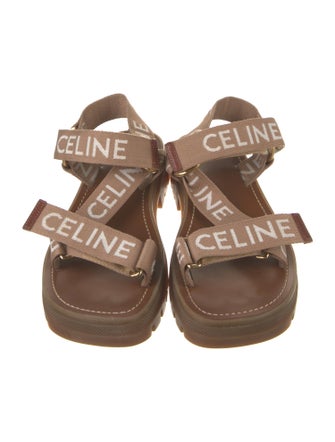 Celine Printed Slingback Sandals