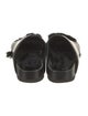 Celine Leather Fur Trim Slides