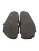 Celine Leather Fur Trim Slides