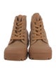 Celine Canvas Lace-Up Boots