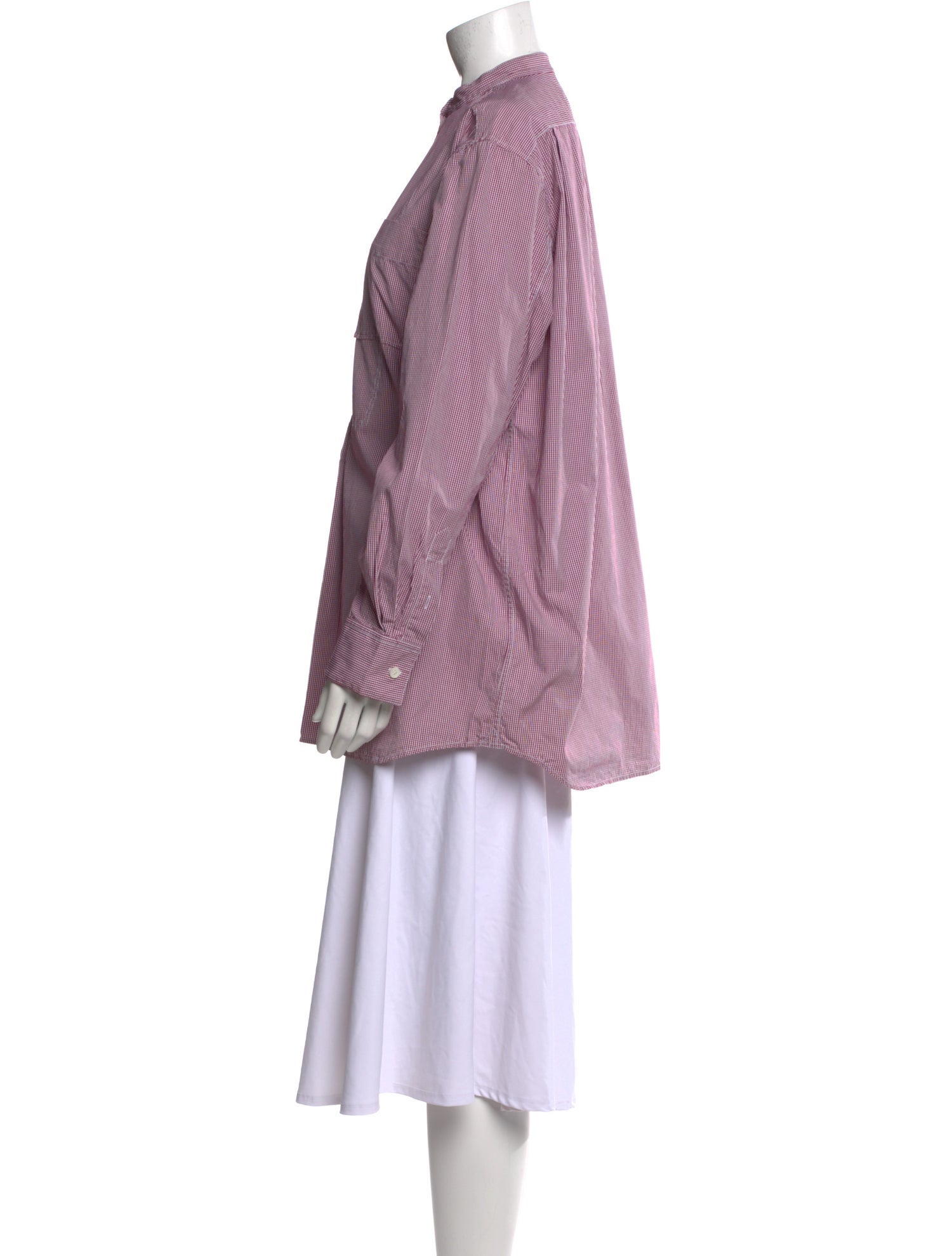 Celine Plaid Print Mock Neck Tunic