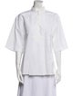 Celine Three-Quarter Sleeve Button-Up Top