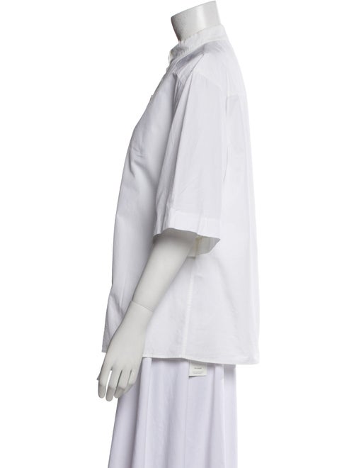 Celine Three-Quarter Sleeve Button-Up Top