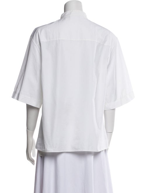 Celine Three-Quarter Sleeve Button-Up Top