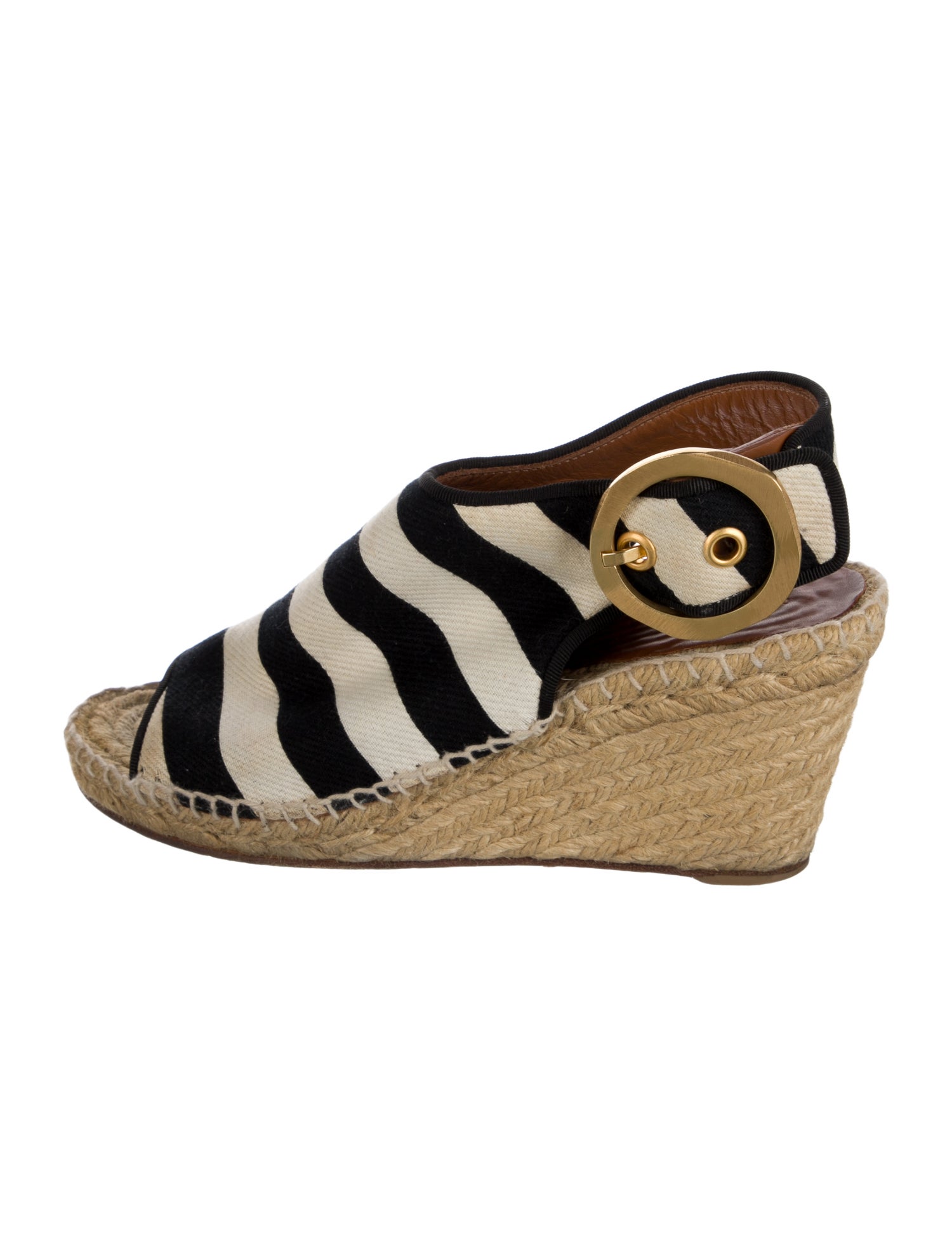 Celine Canvas Colorblock Pattern Espadrilles