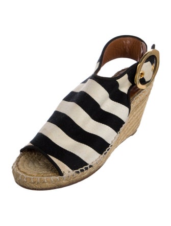 Celine Canvas Colorblock Pattern Espadrilles