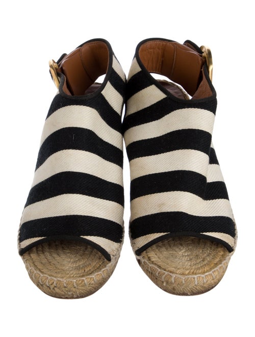 Celine Canvas Colorblock Pattern Espadrilles