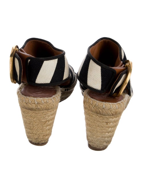 Celine Canvas Colorblock Pattern Espadrilles