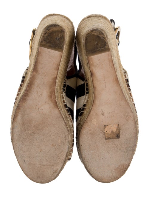 Celine Canvas Colorblock Pattern Espadrilles