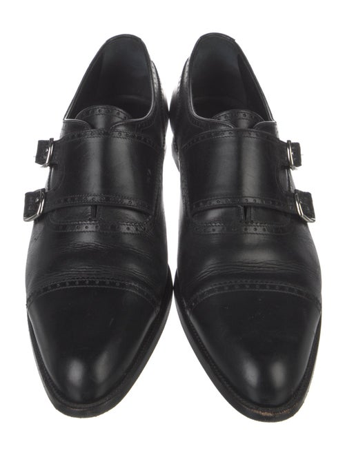 Celine Leather Lasercut Accents Monk Straps