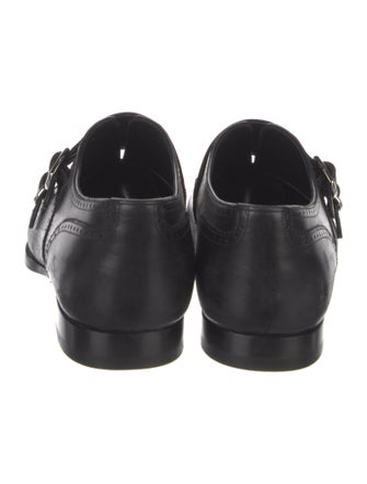 Celine Leather Lasercut Accents Monk Straps