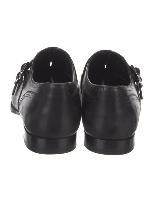 Celine Leather Lasercut Accents Monk Straps