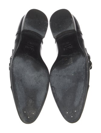 Celine Leather Lasercut Accents Monk Straps