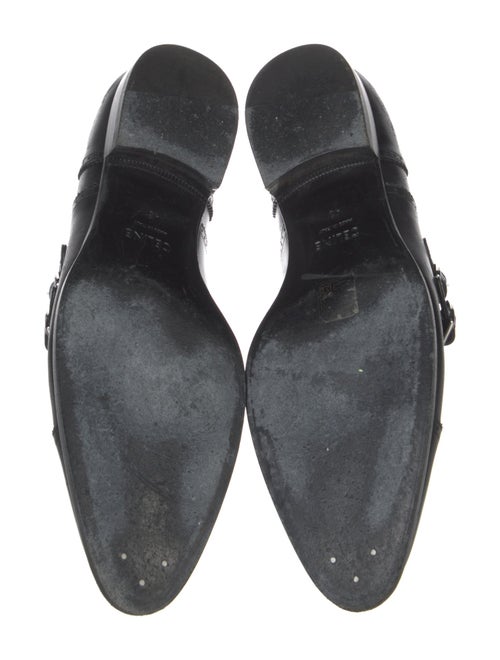 Celine Leather Lasercut Accents Monk Straps