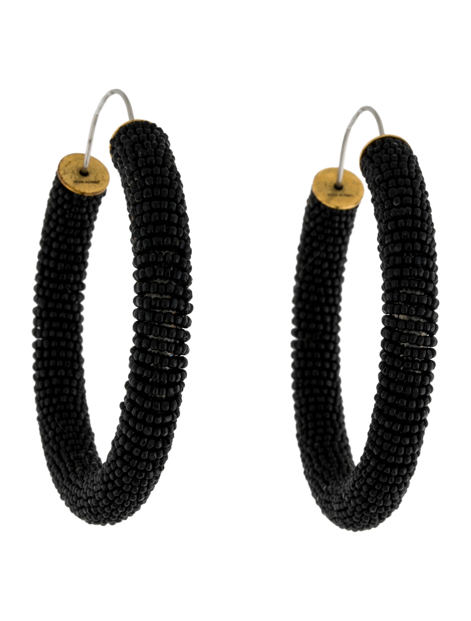 Celine Large Beaded Hoop Earrings