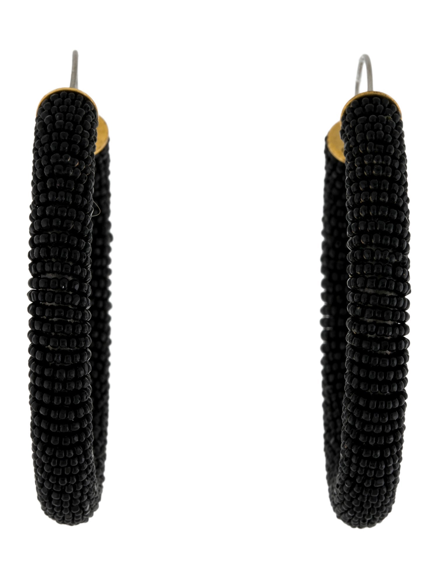 Celine Large Beaded Hoop Earrings