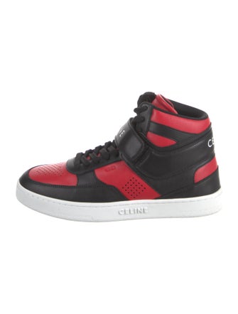 Celine Leather Colorblock Pattern Sneakers