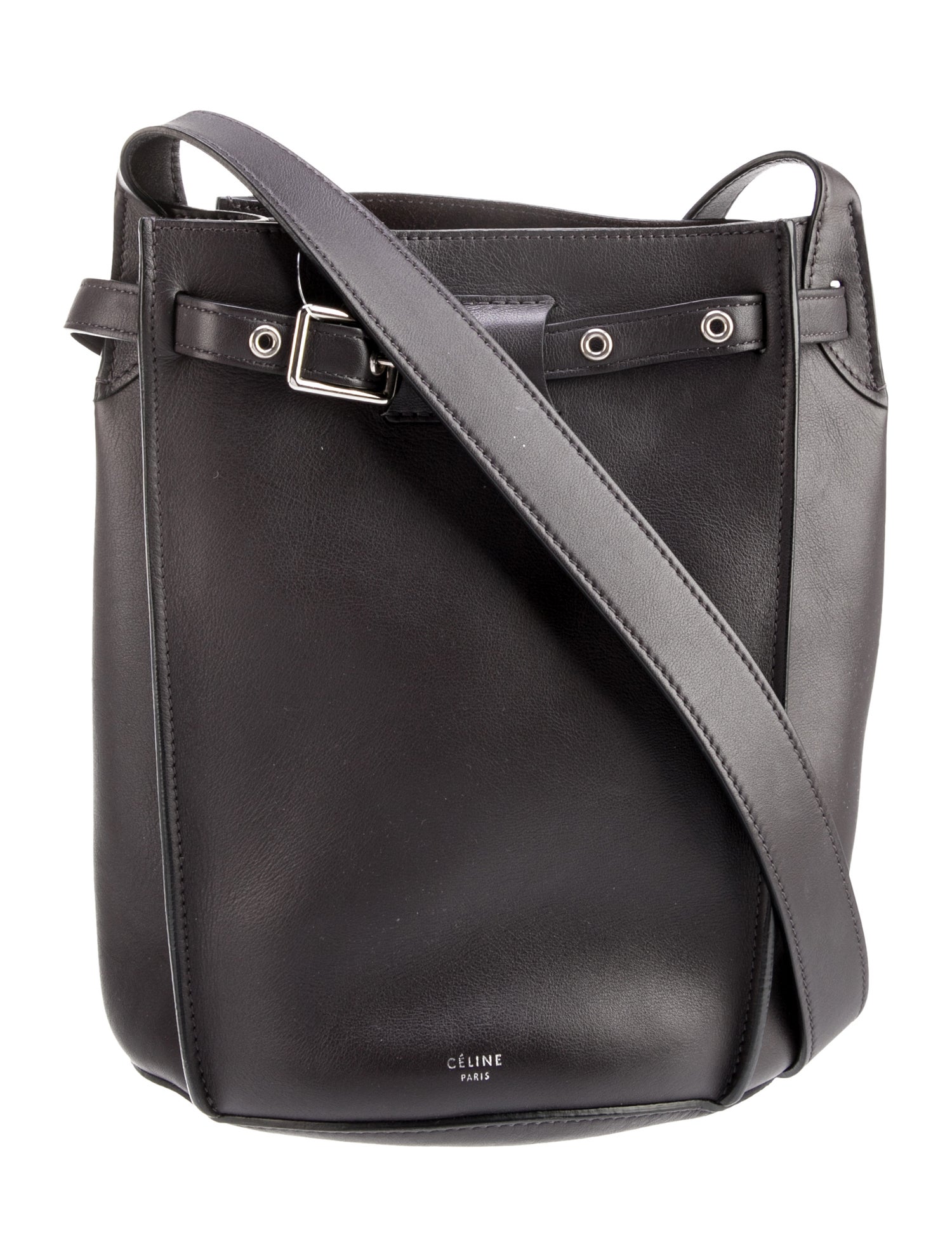 Celine Leather Big Bucket w/Strap