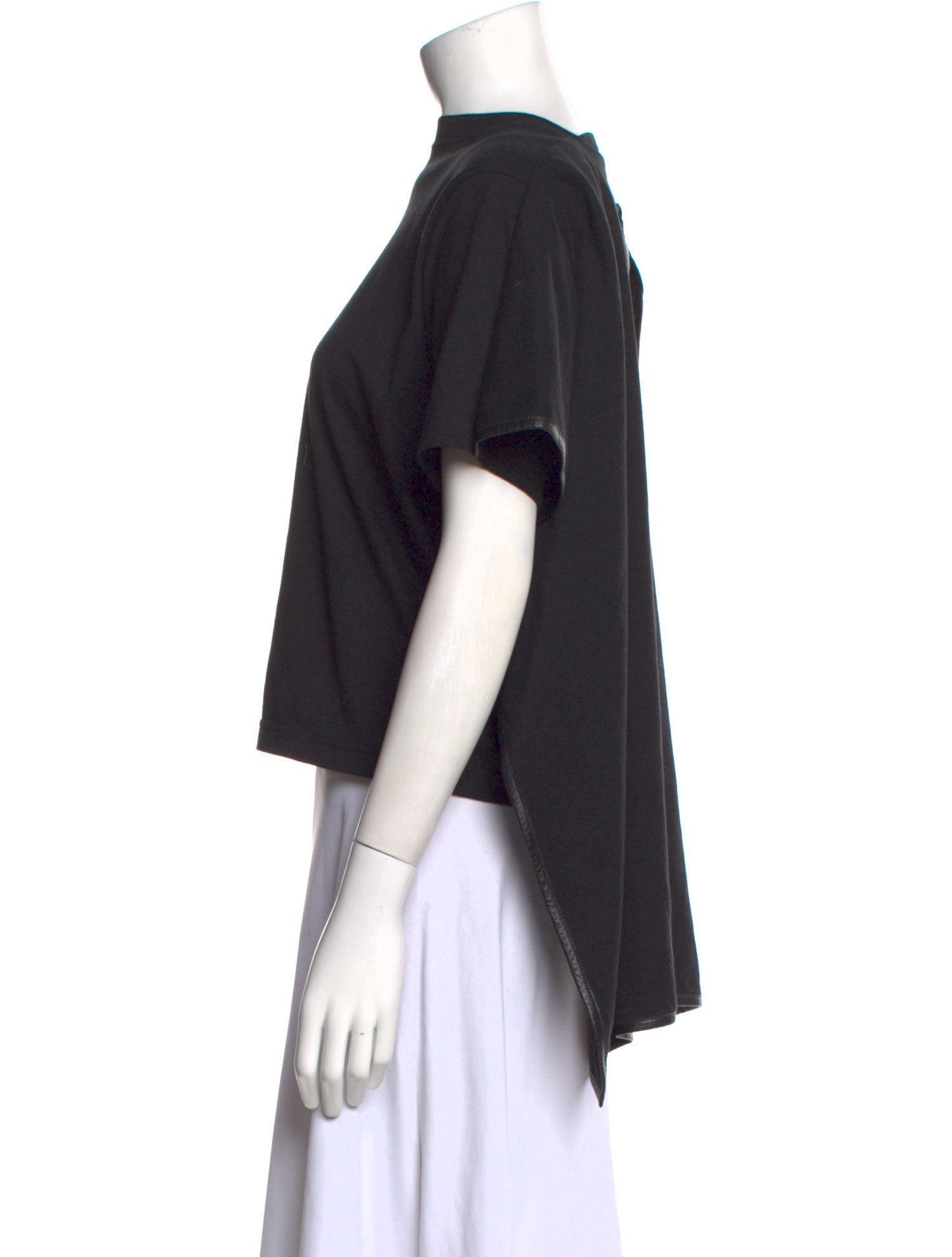 Celine Short Sleeve Jersey Scoop Neck T-Shirt