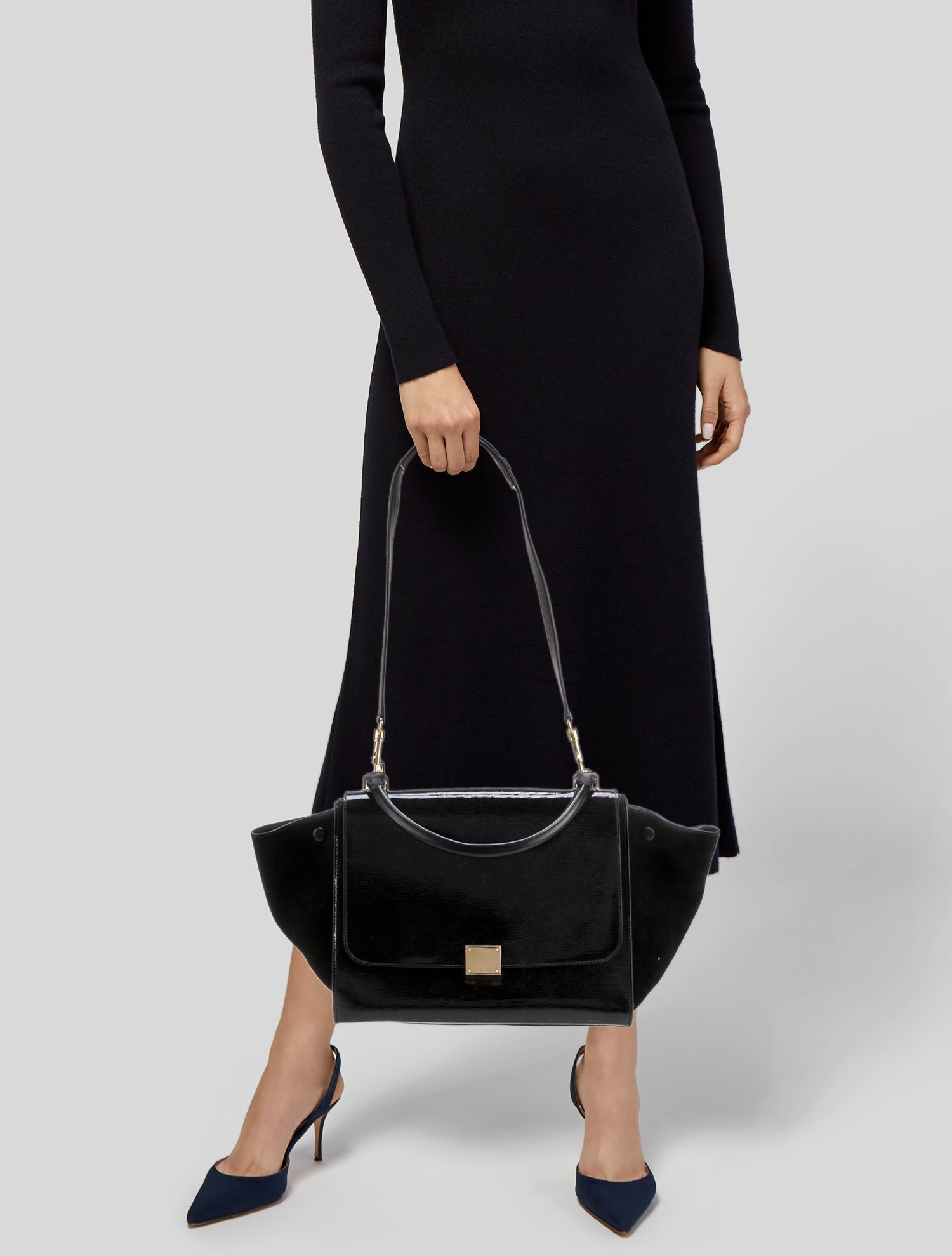 Celine Patent Leather Trapeze Medium