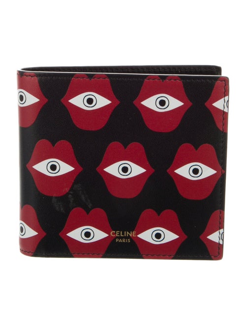 Celine Leather Printed Bifold Wallet