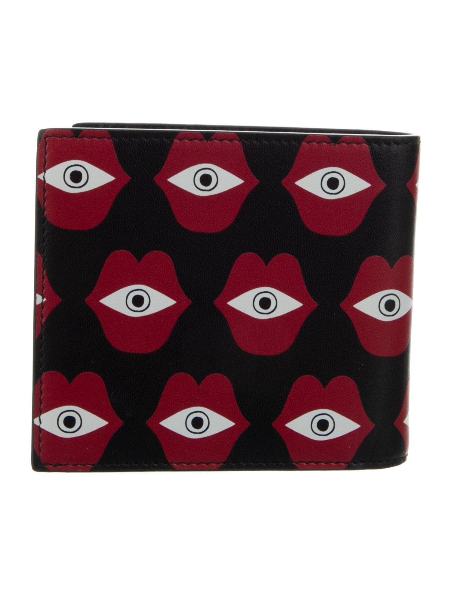 Celine Leather Printed Bifold Wallet