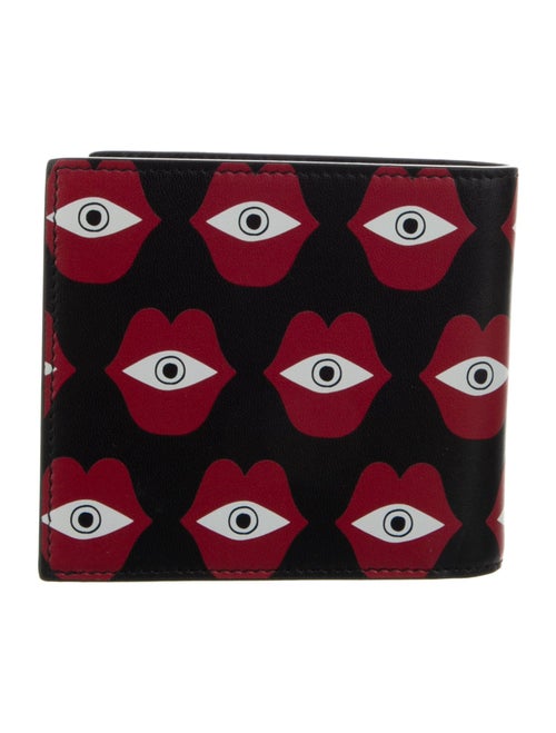 Celine Leather Printed Bifold Wallet