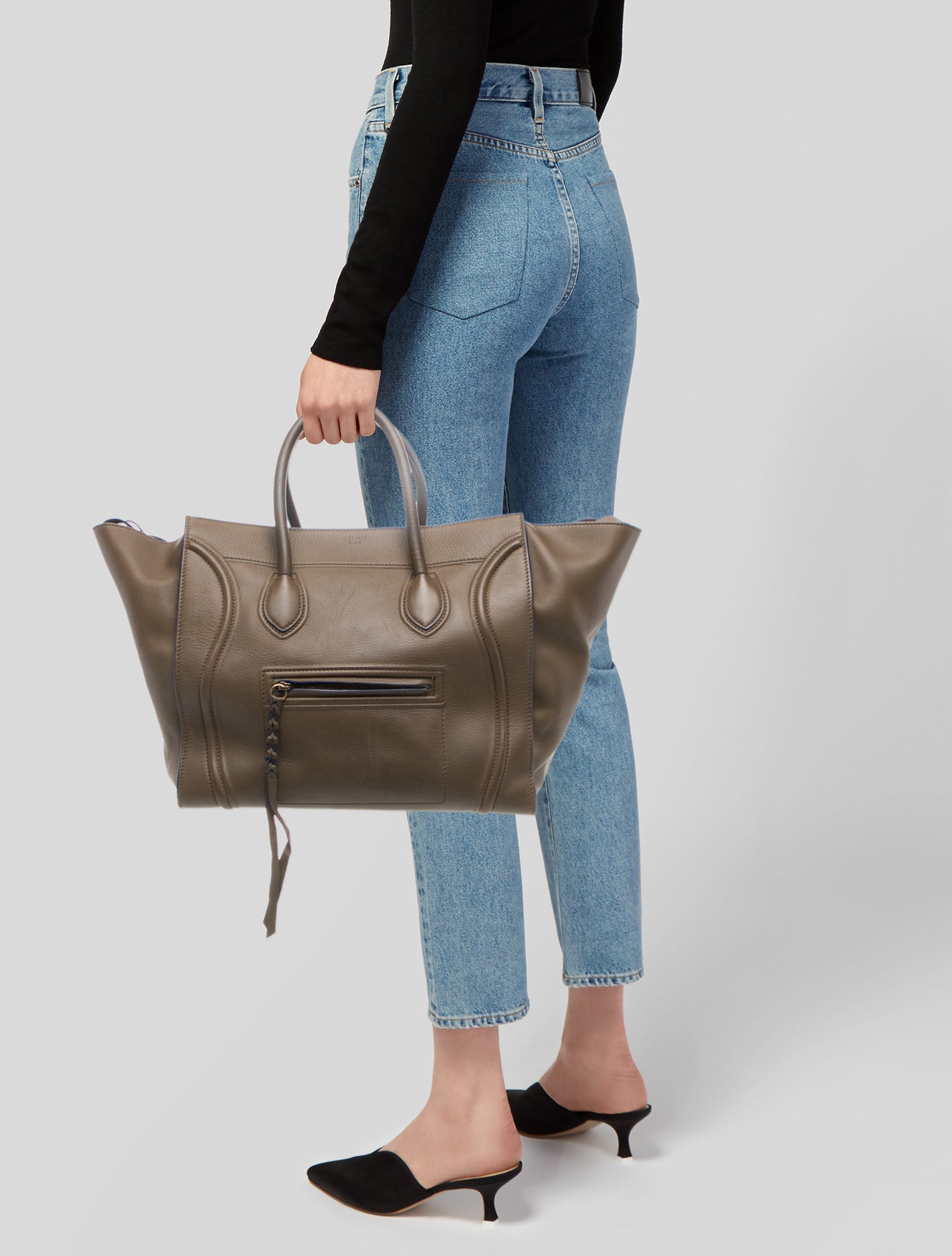 Celine Leather Luggage Phantom Large