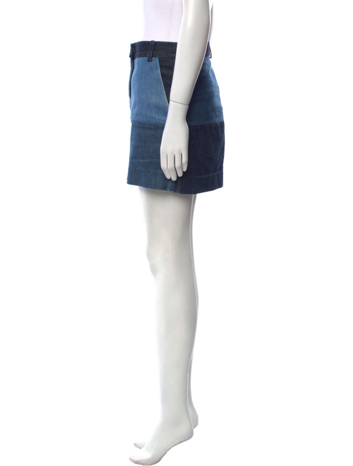 Celine Colorblock Pattern Knee-Length Skirt