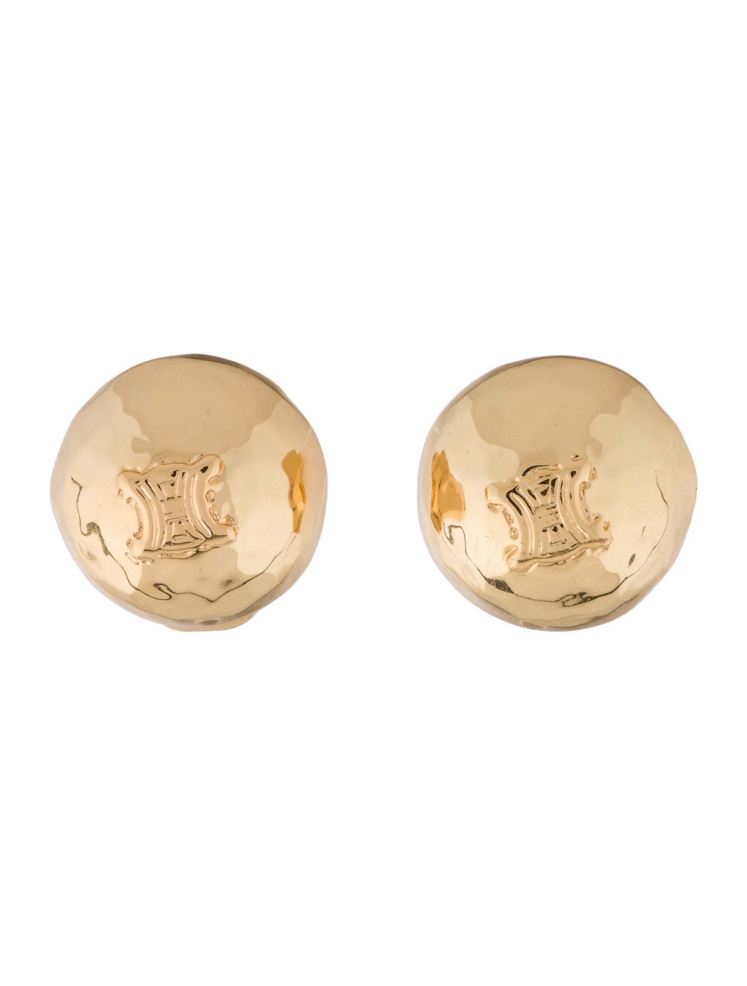 Celine Vintage Triomphe Clip-On Earrings