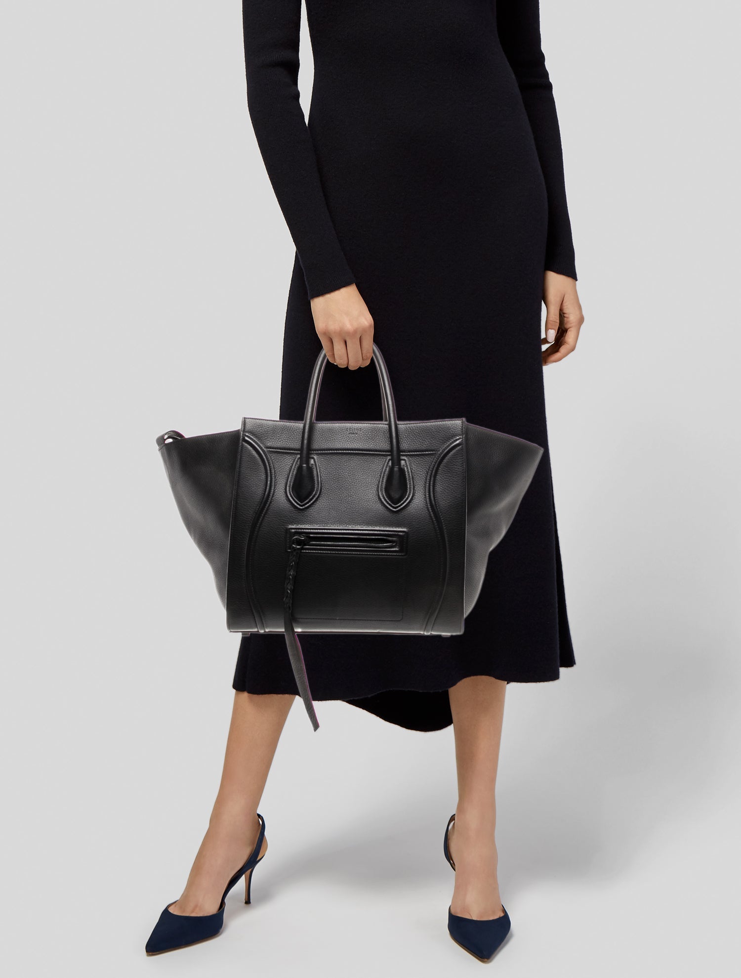 Celine Leather Luggage Phantom Large