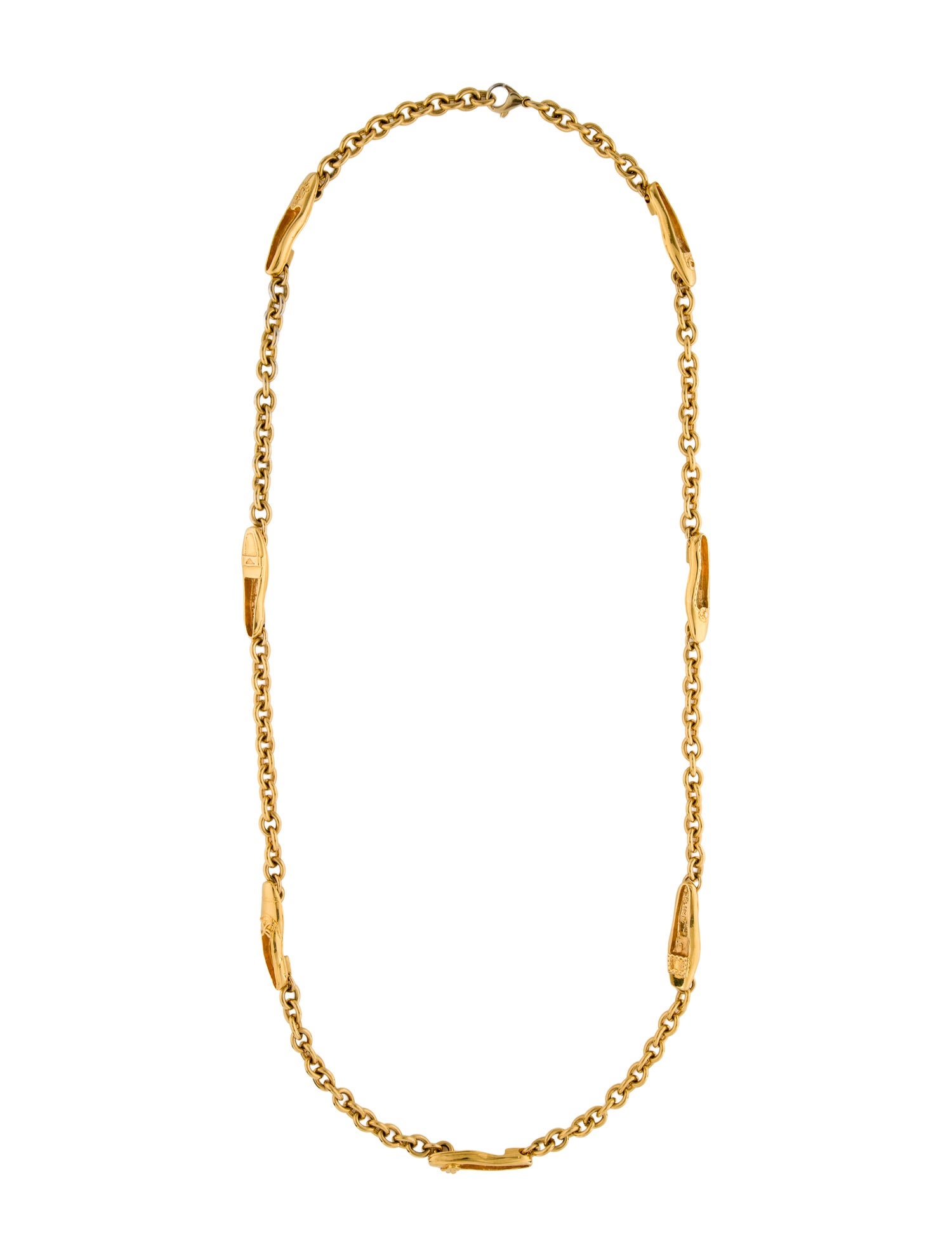 Celine Vintage Shoe Station Necklace