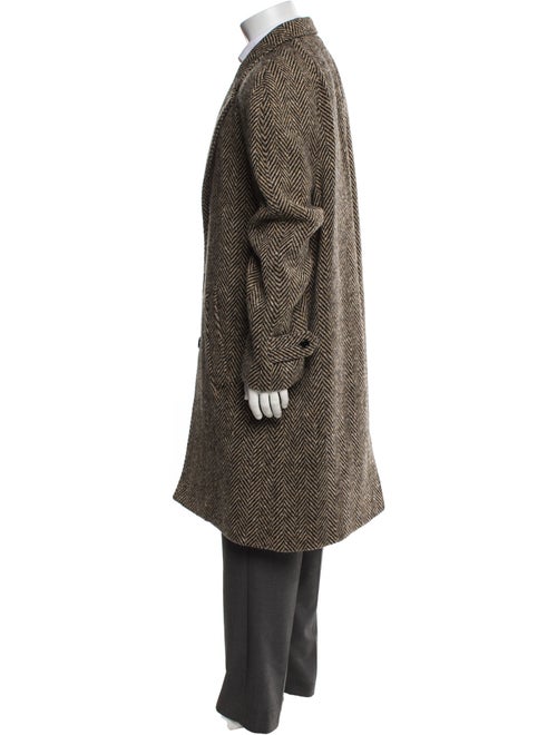 Celine Wool Tweed Pattern Overcoat