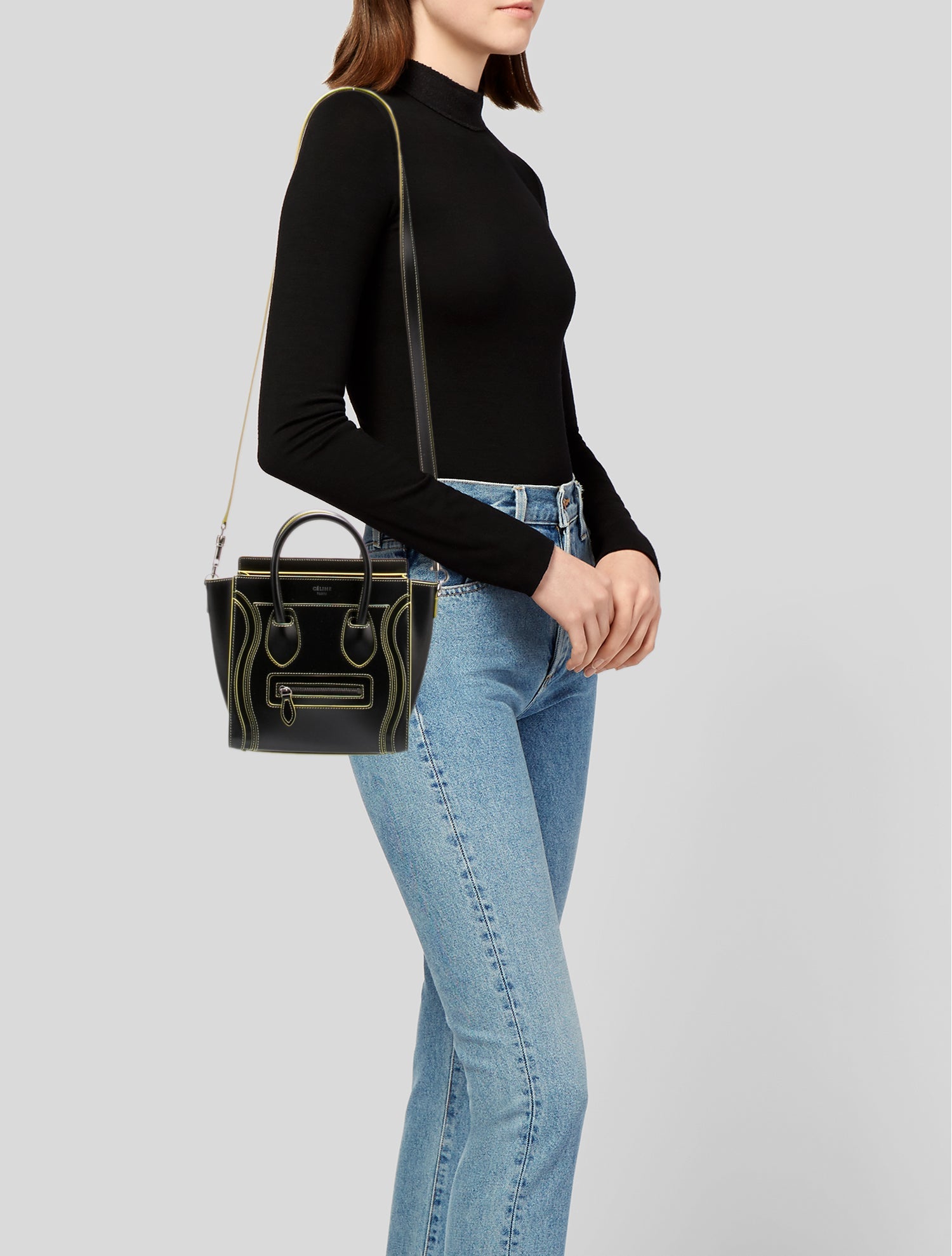 Celine Leather Luggage Nano