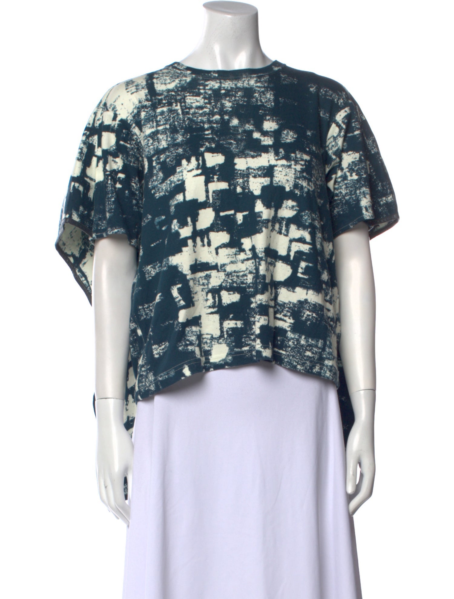 Celine Printed Crew Neck Blouse