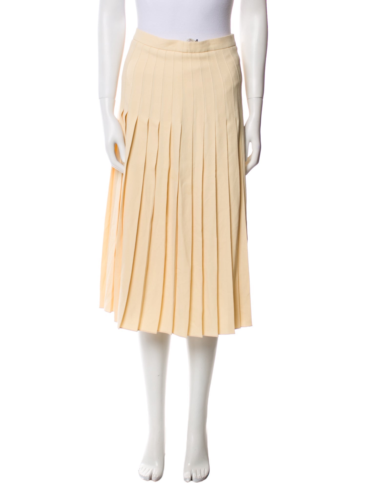 Celine Pleated Accents Midi Length Skirt