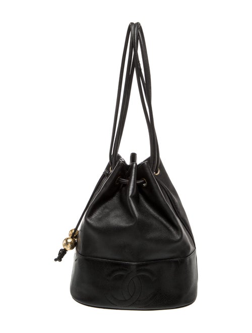 Chanel Caviar CC Drawstring Bucket Bag