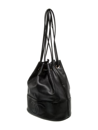 Chanel Caviar CC Drawstring Bucket Bag