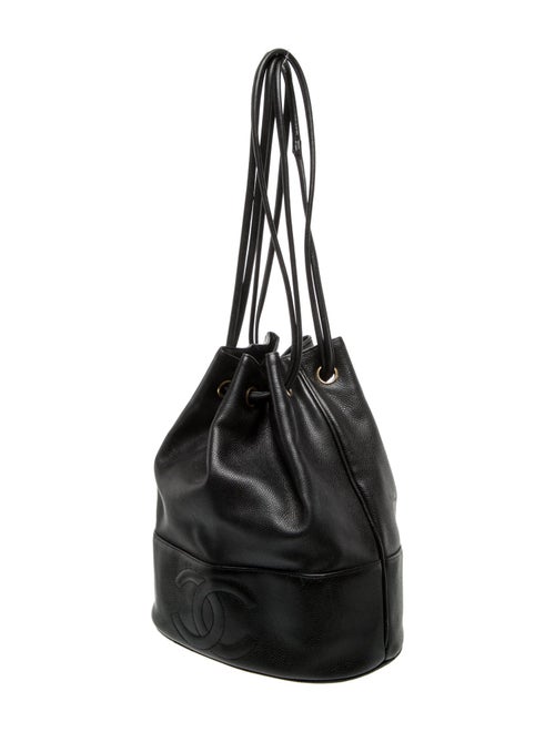 Chanel Caviar CC Drawstring Bucket Bag