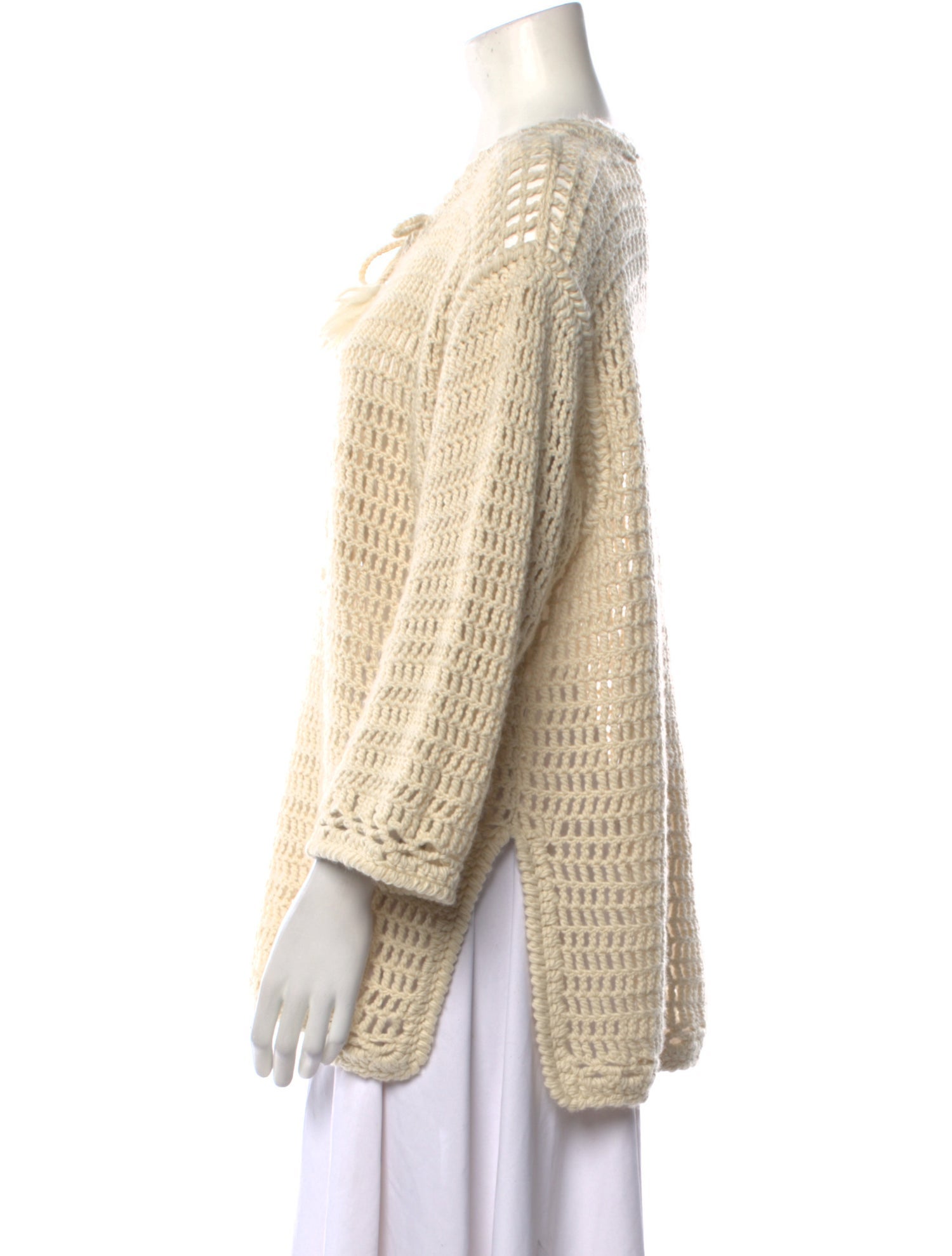 Celine Crochet Wool Sweater