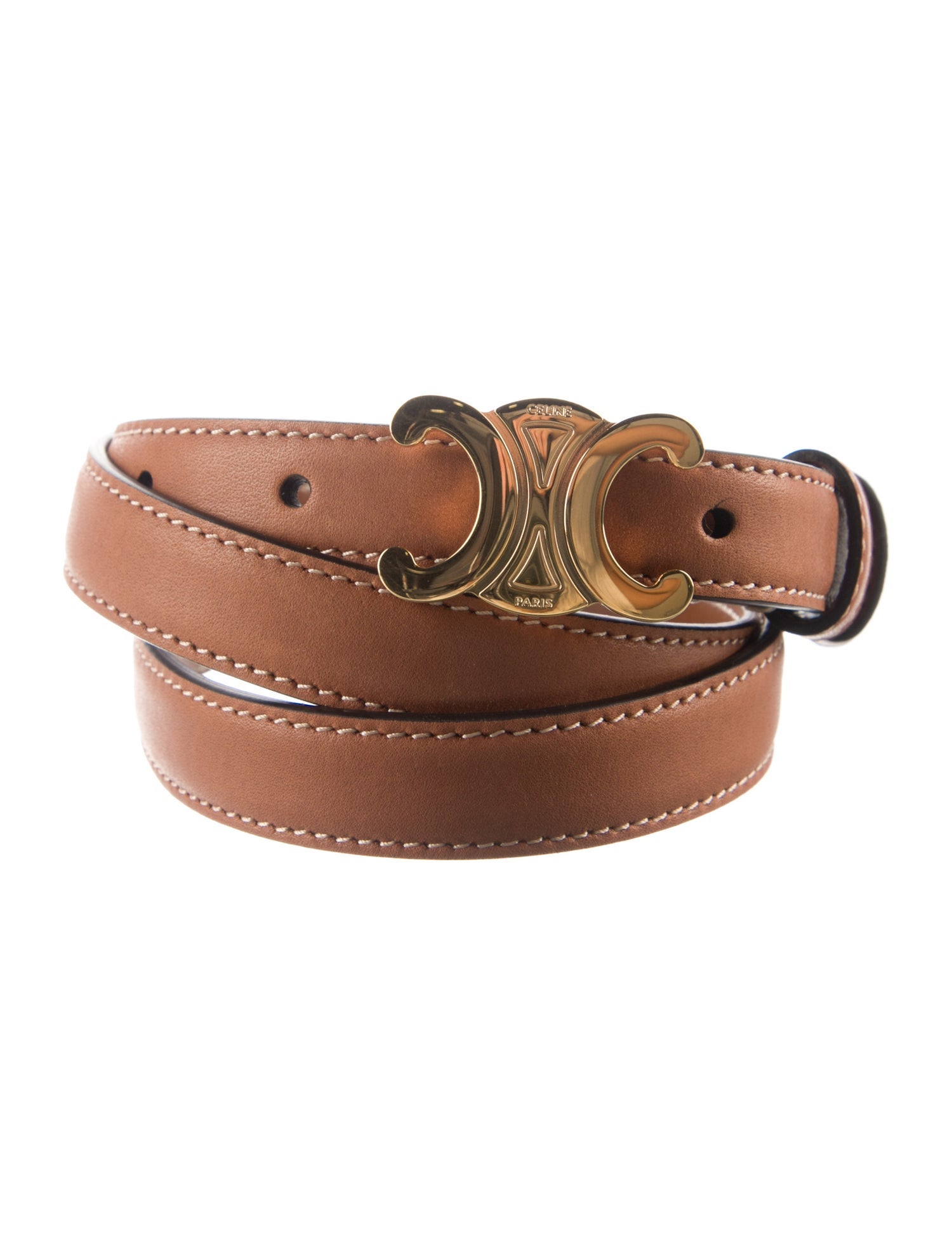 Celine Skinny Leather Waist Belt