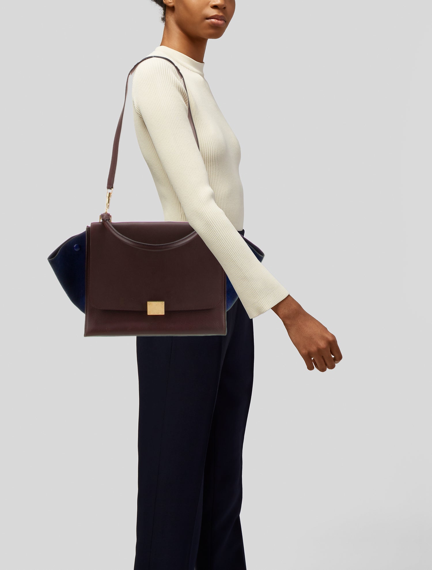 Celine Leather Trapeze