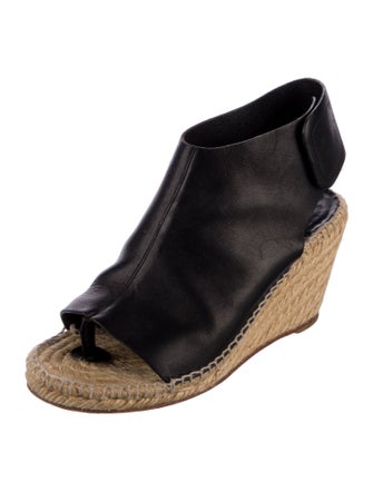 Celine Leather Cutout Accent Espadrilles