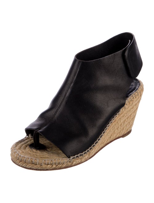 Celine Leather Cutout Accent Espadrilles