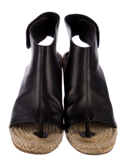 Celine Leather Cutout Accent Espadrilles