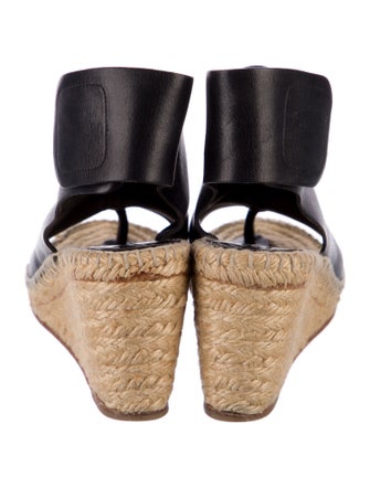 Celine Leather Cutout Accent Espadrilles