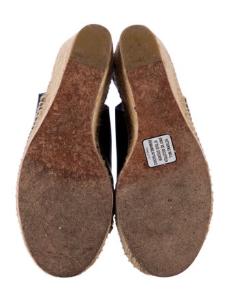 Celine Leather Cutout Accent Espadrilles