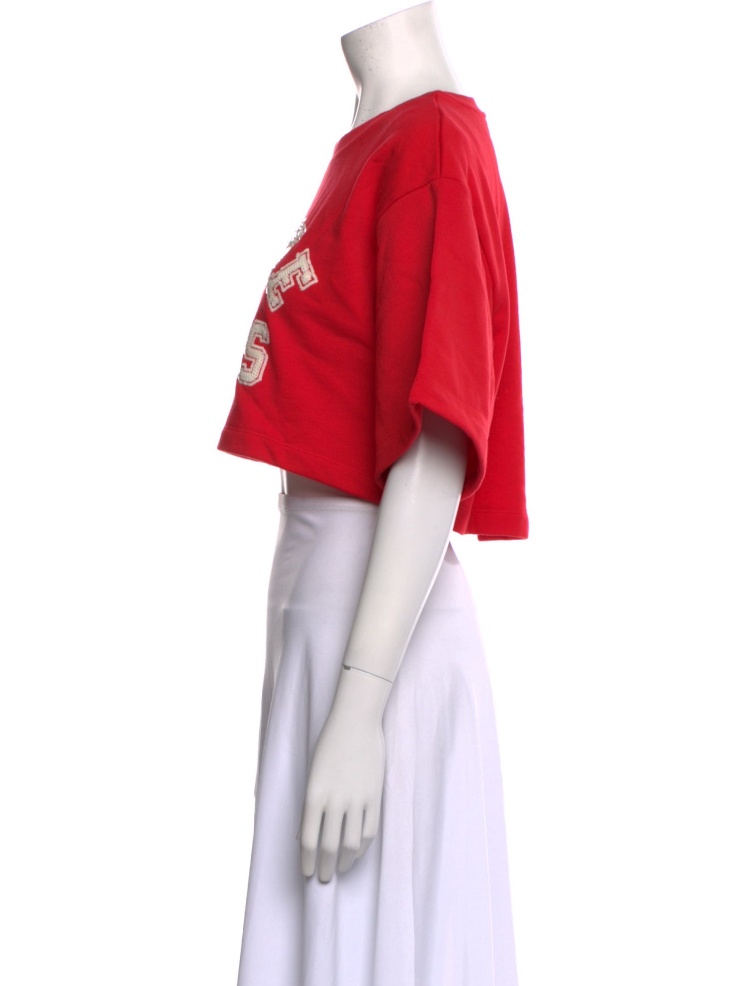 Celine Graphic Print Crew Neck Crop Top w/ Tags