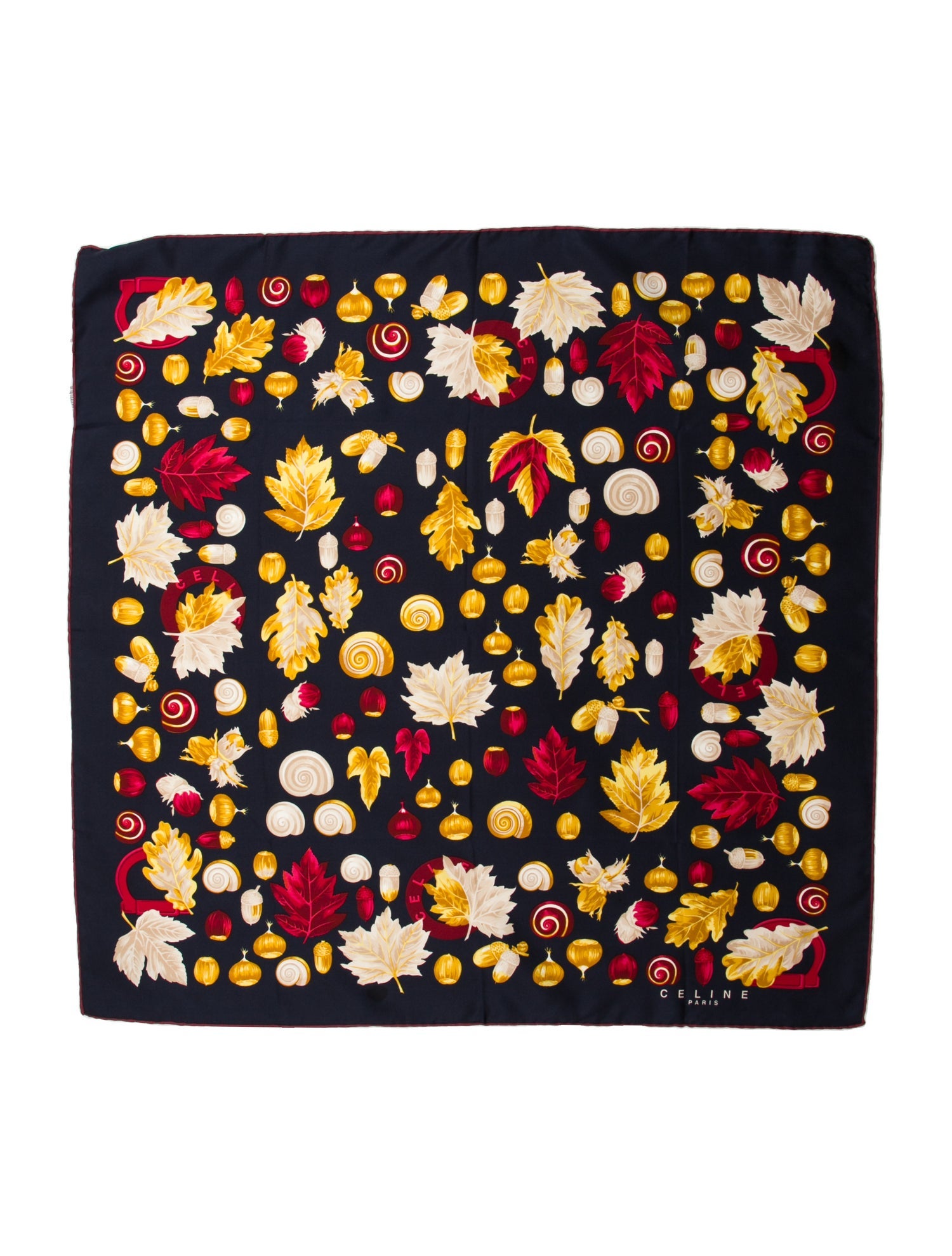 Celine Festival Quadri Silk Scarf